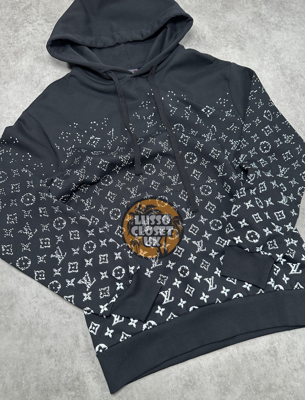 Lou - Black Mono Fade Hoodie