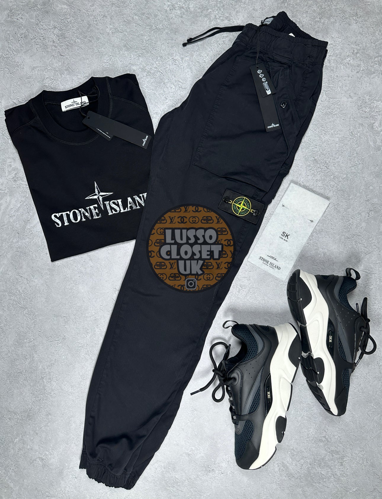 SI - Black Cargo Pants