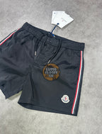 Mon - Black Trio Stripe Shorts