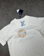 Lou - Blue Embroidered Sig T Shirt