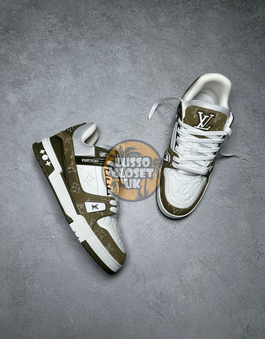 Lou - Green Demin Trainers