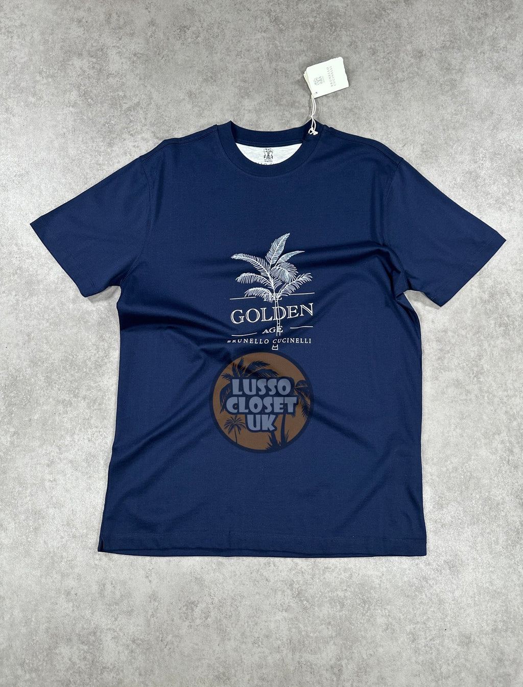 Bruno - Navy Palm T Shirt