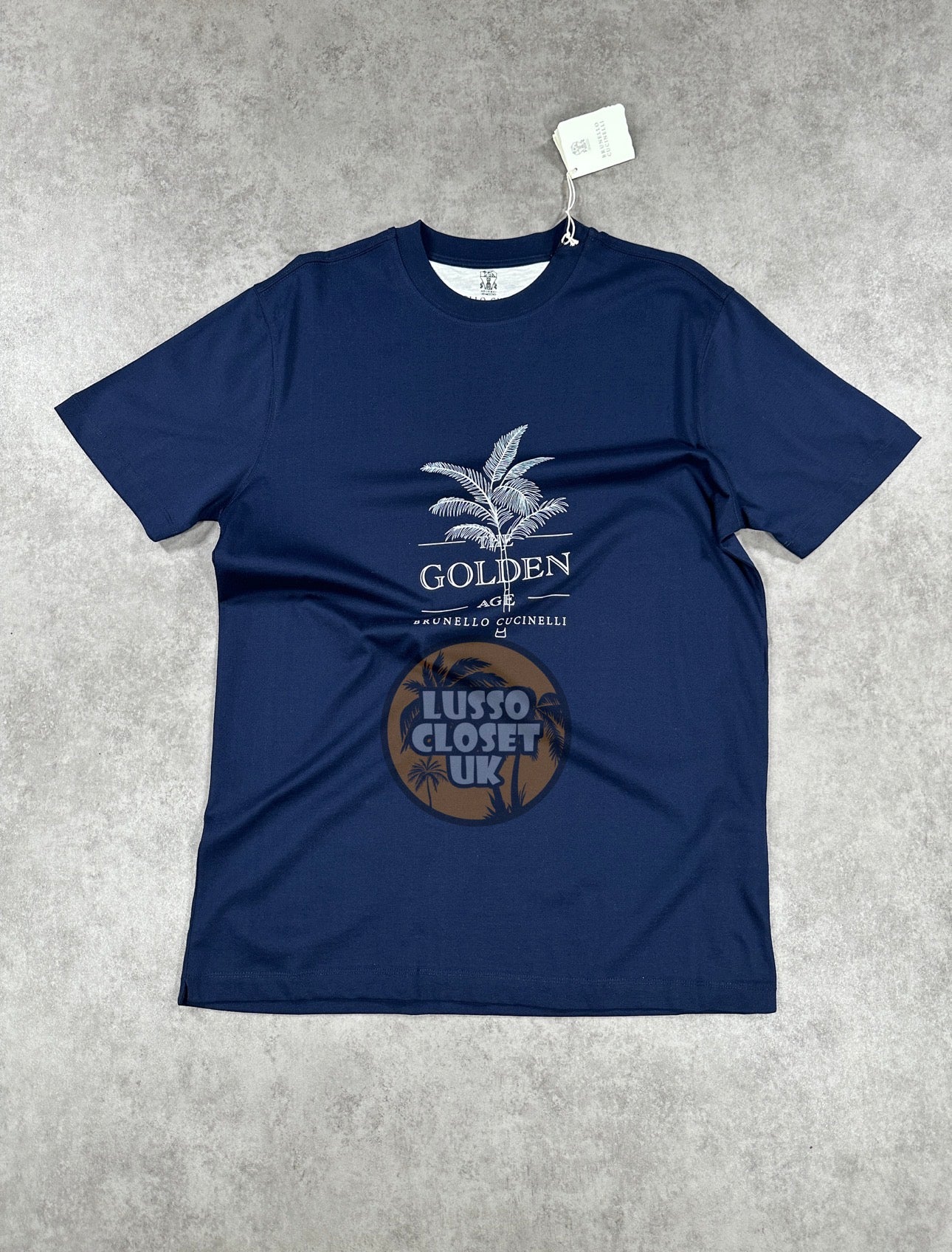 Bruno - Navy Palm T Shirt
