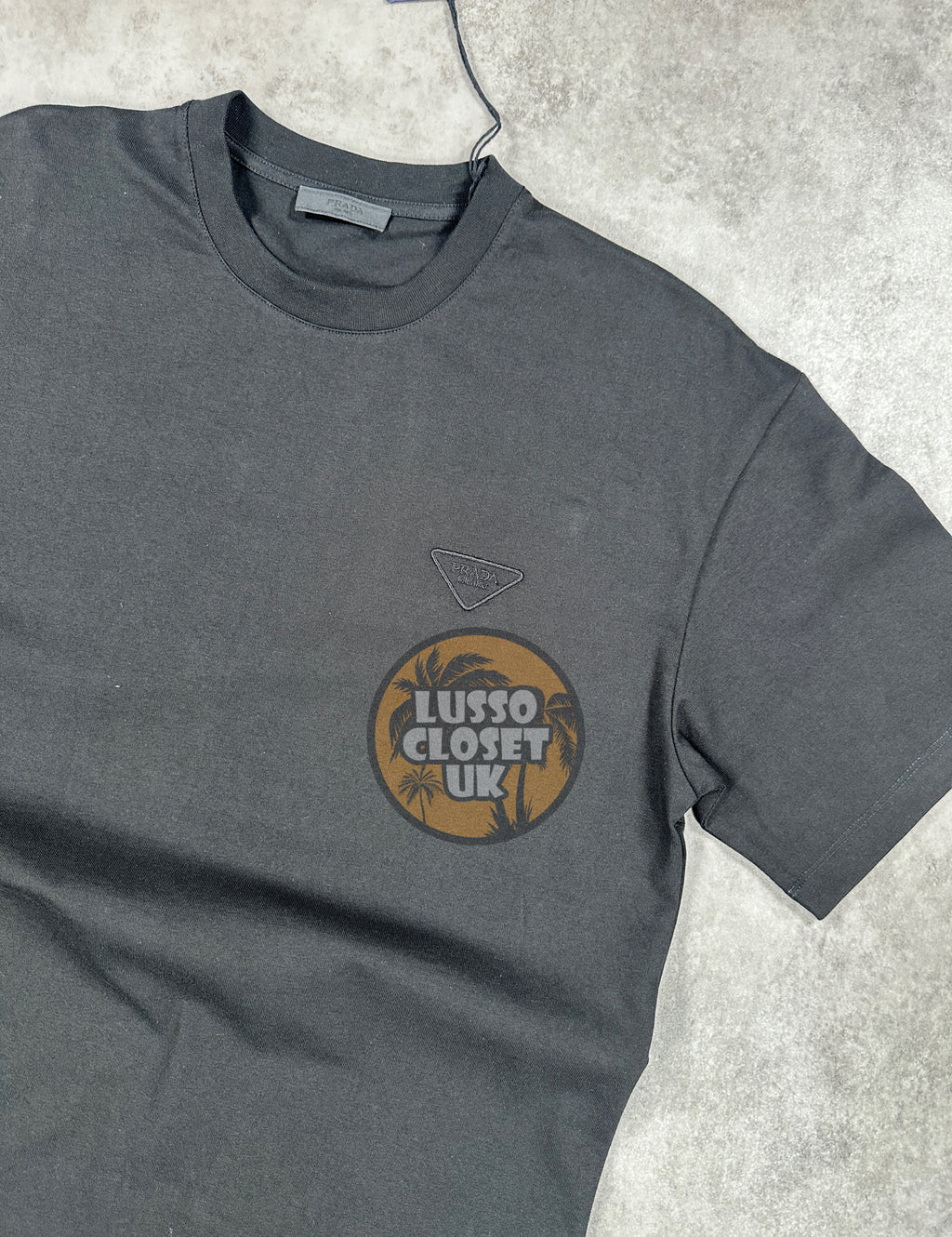 Pra - Black Embroidered T Shirt