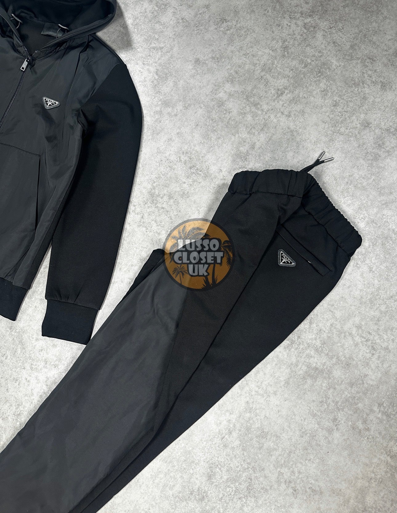 Pra - Black Nylon Tracksuit
