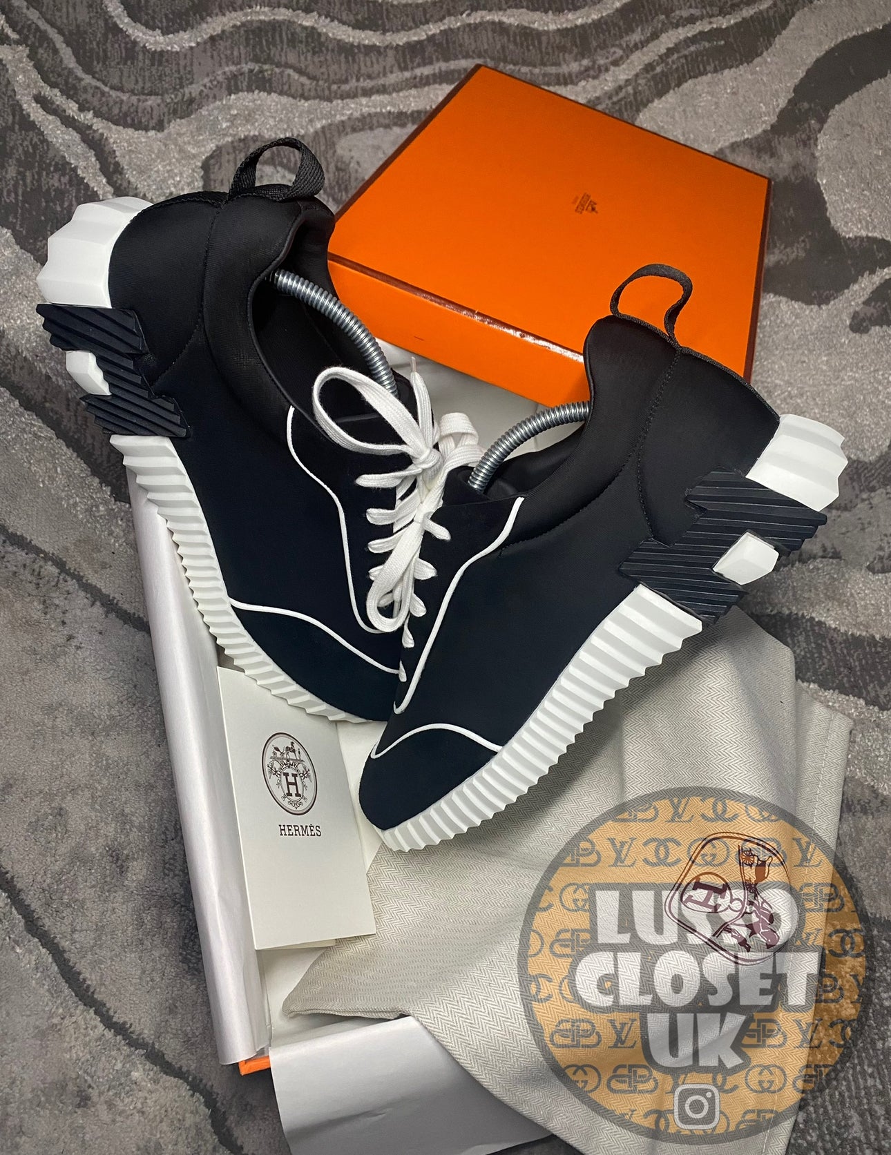 Herm - Black White Sole Trainers