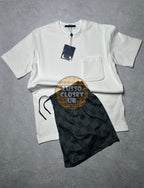 Lou - White Pocket T Shirt