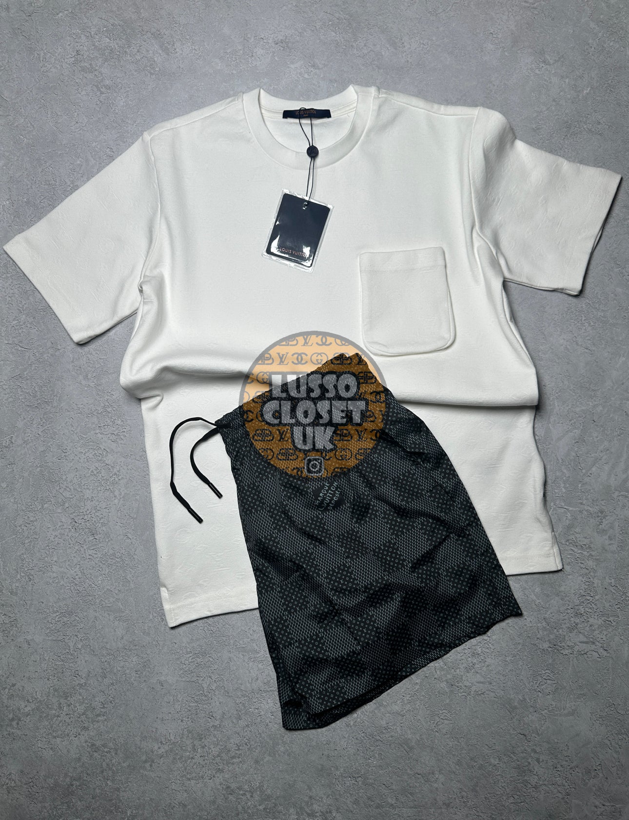 Lou - White Pocket T Shirt