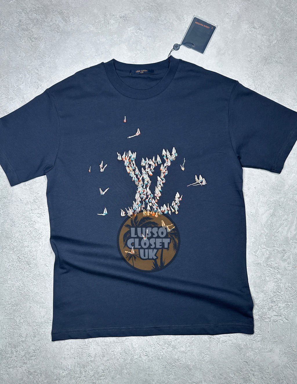 Lou - Navy Boat T Shirt