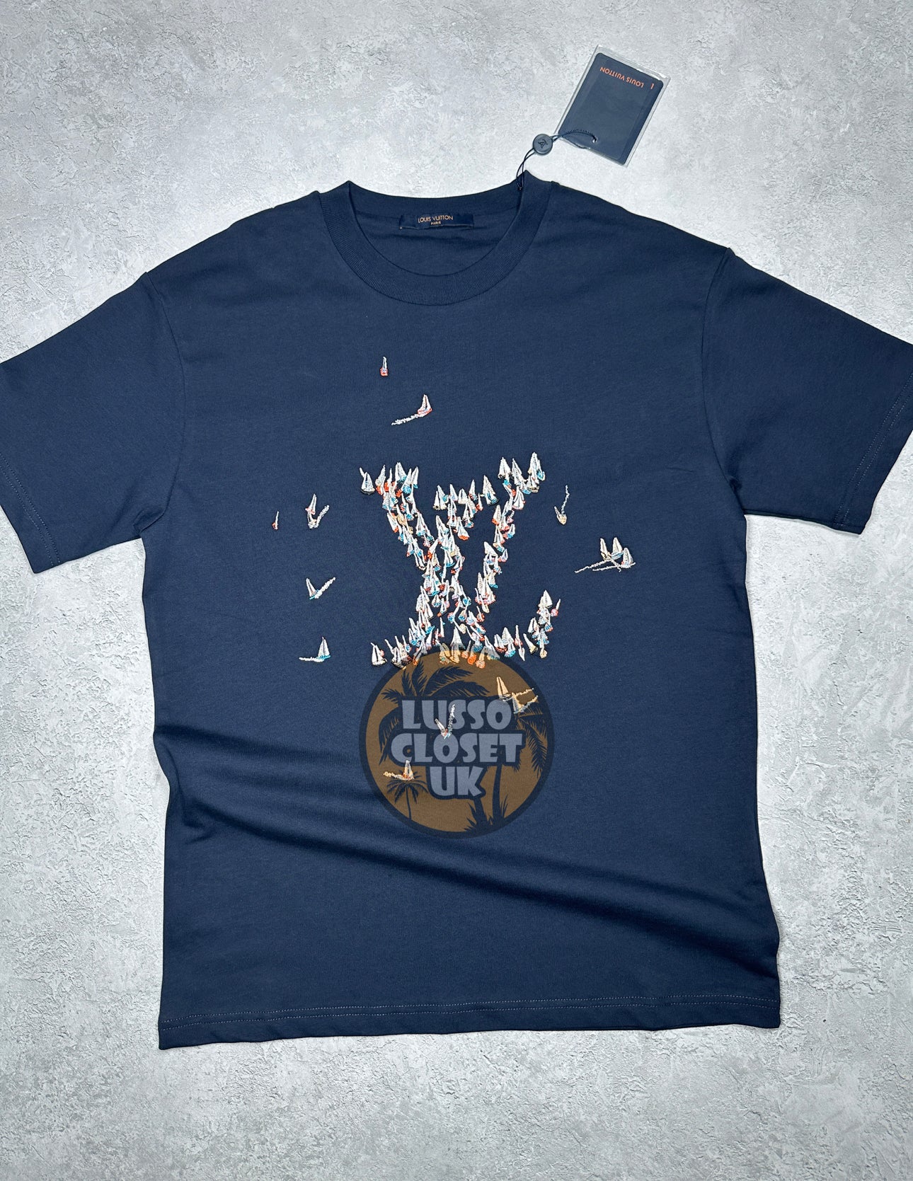 Lou - Navy Boat T Shirt