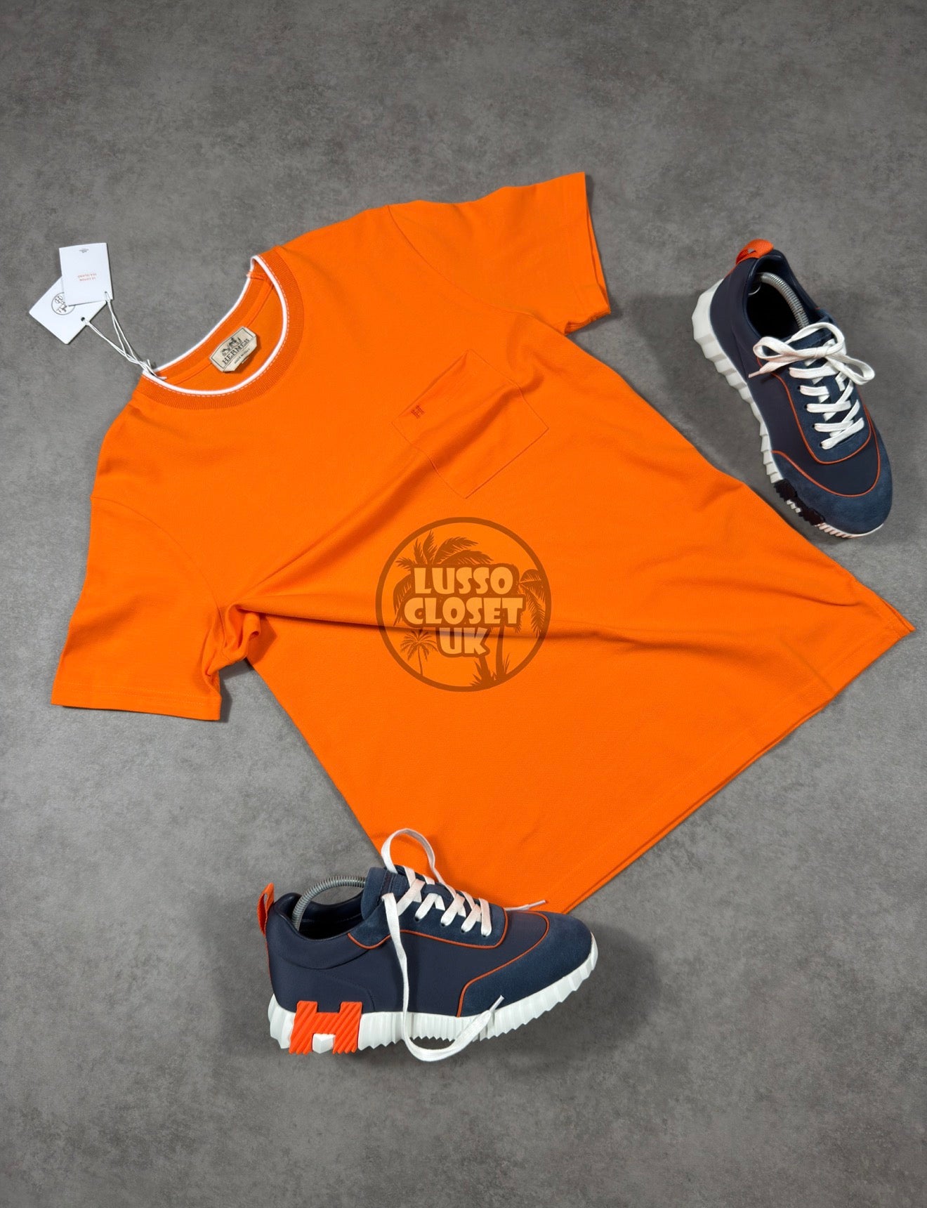 HRMS - Navy / Orange Trainers