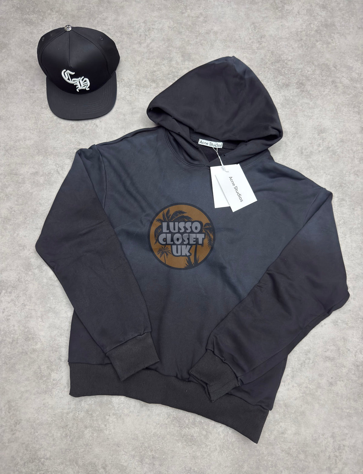 Acne - Navy / Black Washed Hoodie