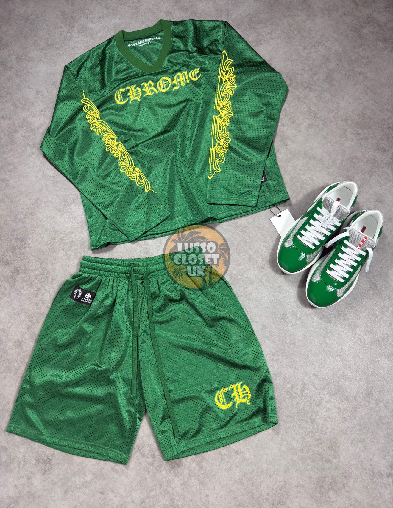 Chrome - Green Mesh Set