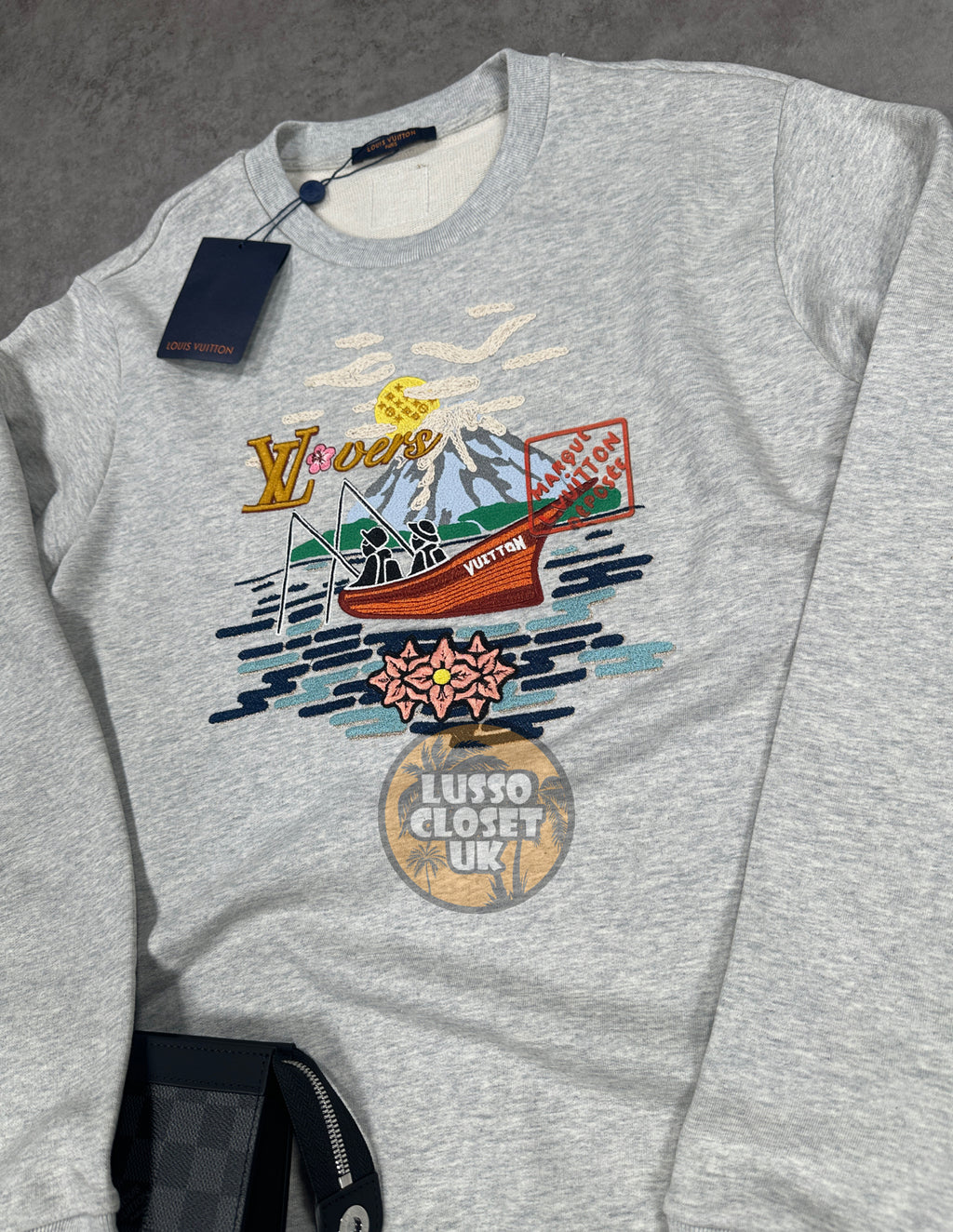 Lou - Grey Embroidered Sweater