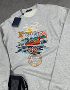 Lou - Grey Embroidered Sweater