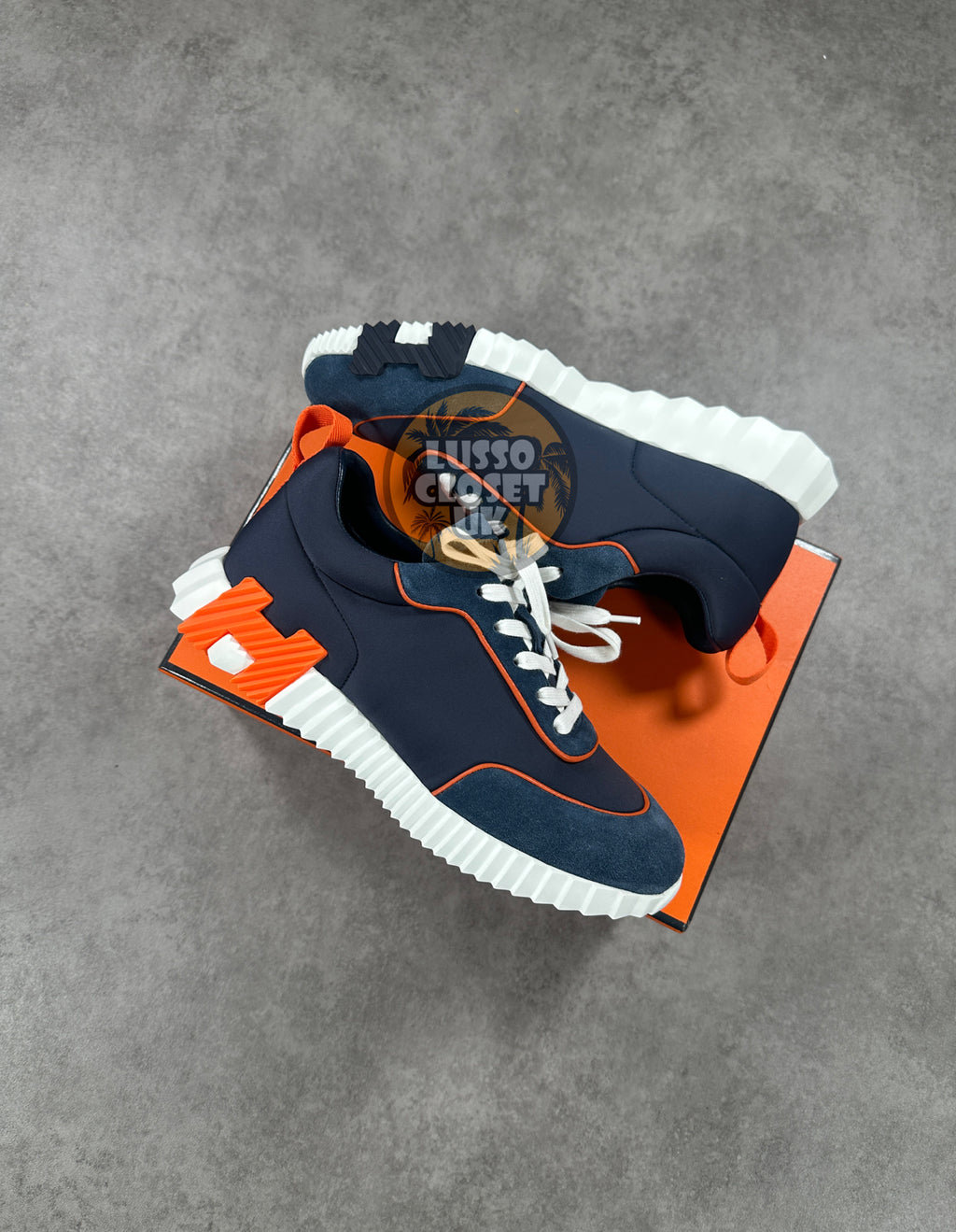 Herm - Navy Orange Trainers