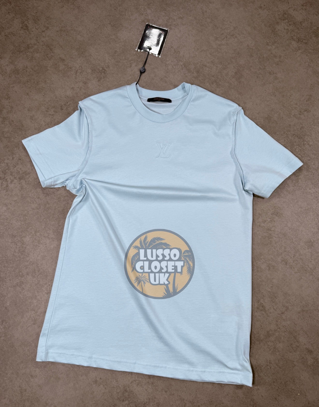 LSV - Baby Blue Embossed Chest T Shirt