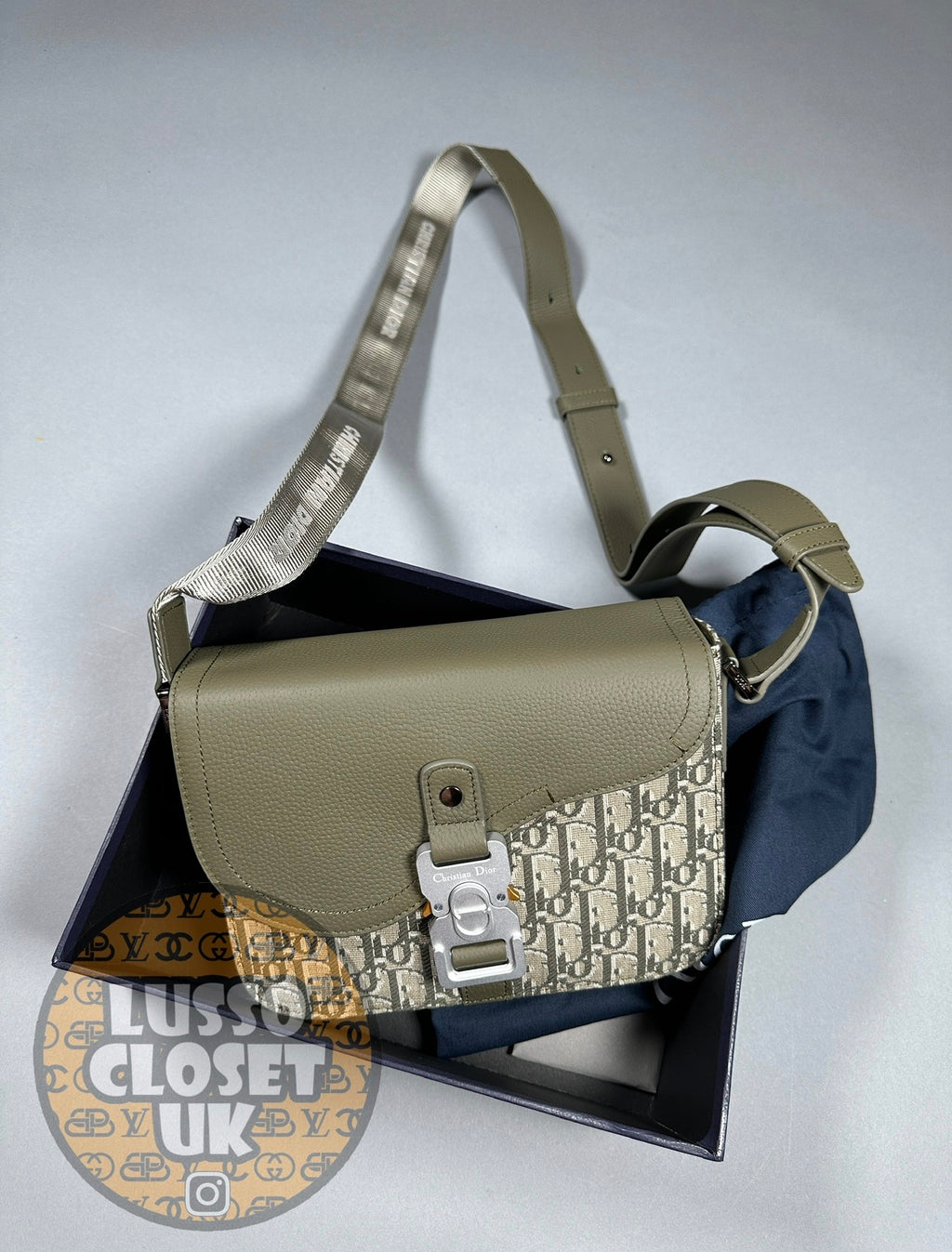 D - Khaki Buckle Bag