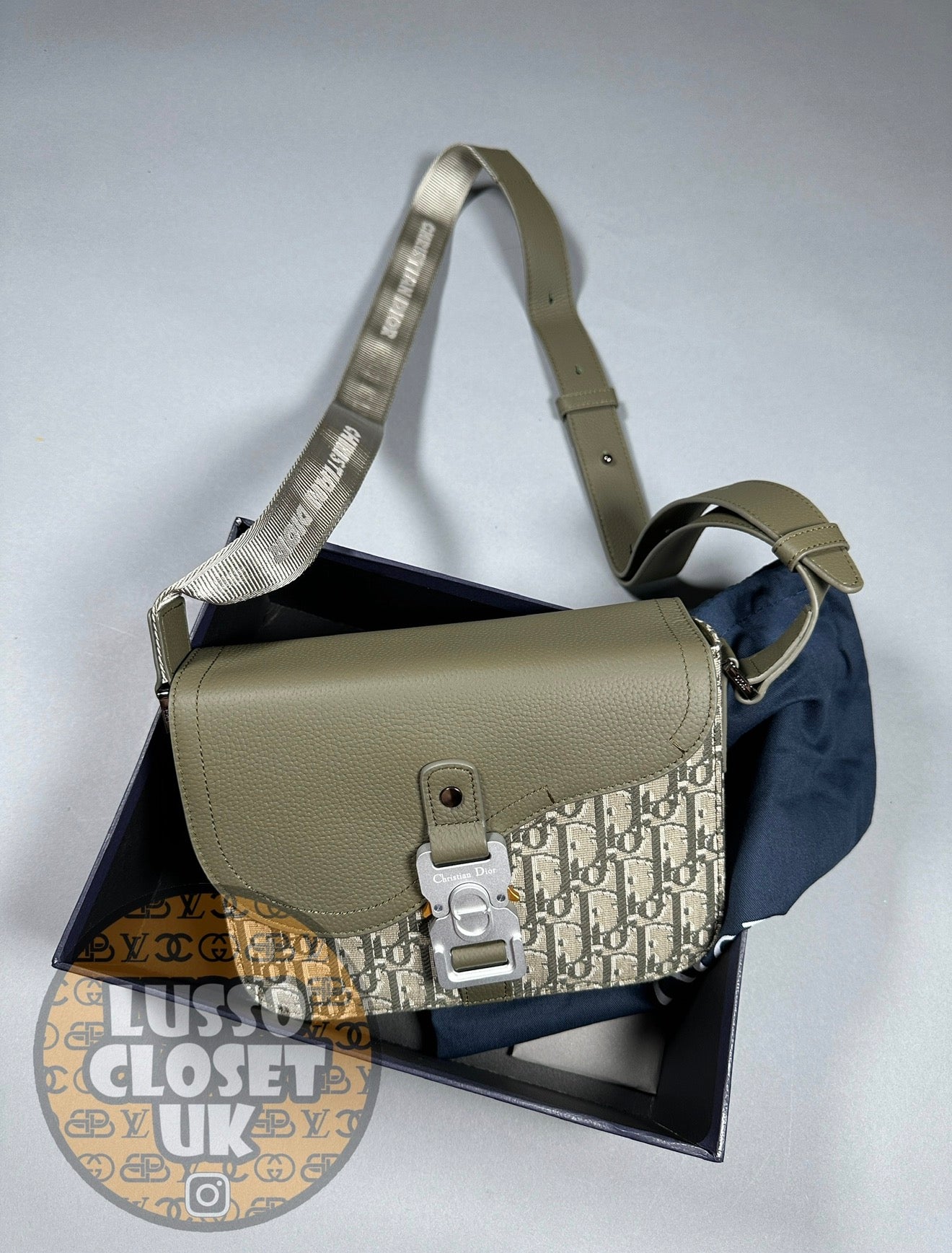 D - Khaki Buckle Bag