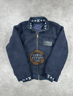 Lou - Leather Patch Fleece