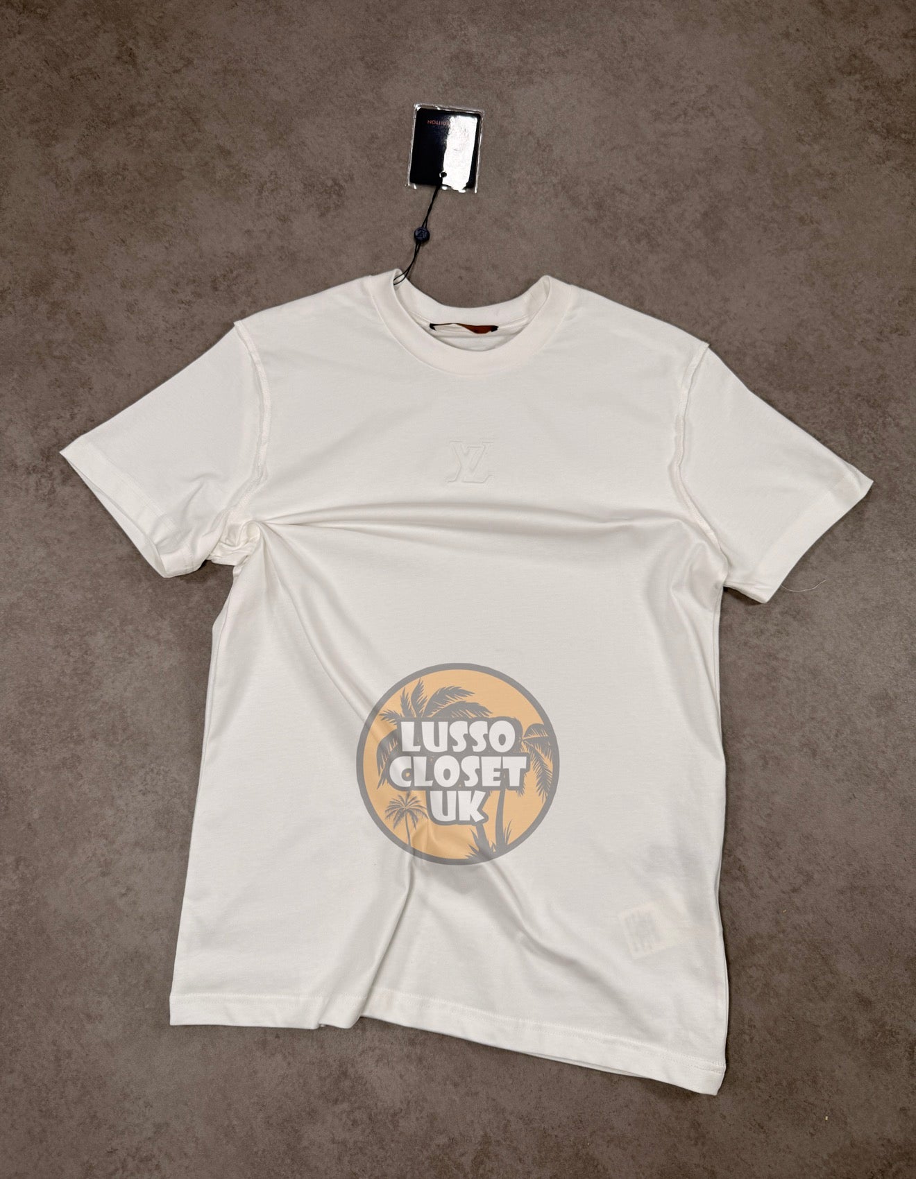 LSV - White Embossed Chest T Shirt