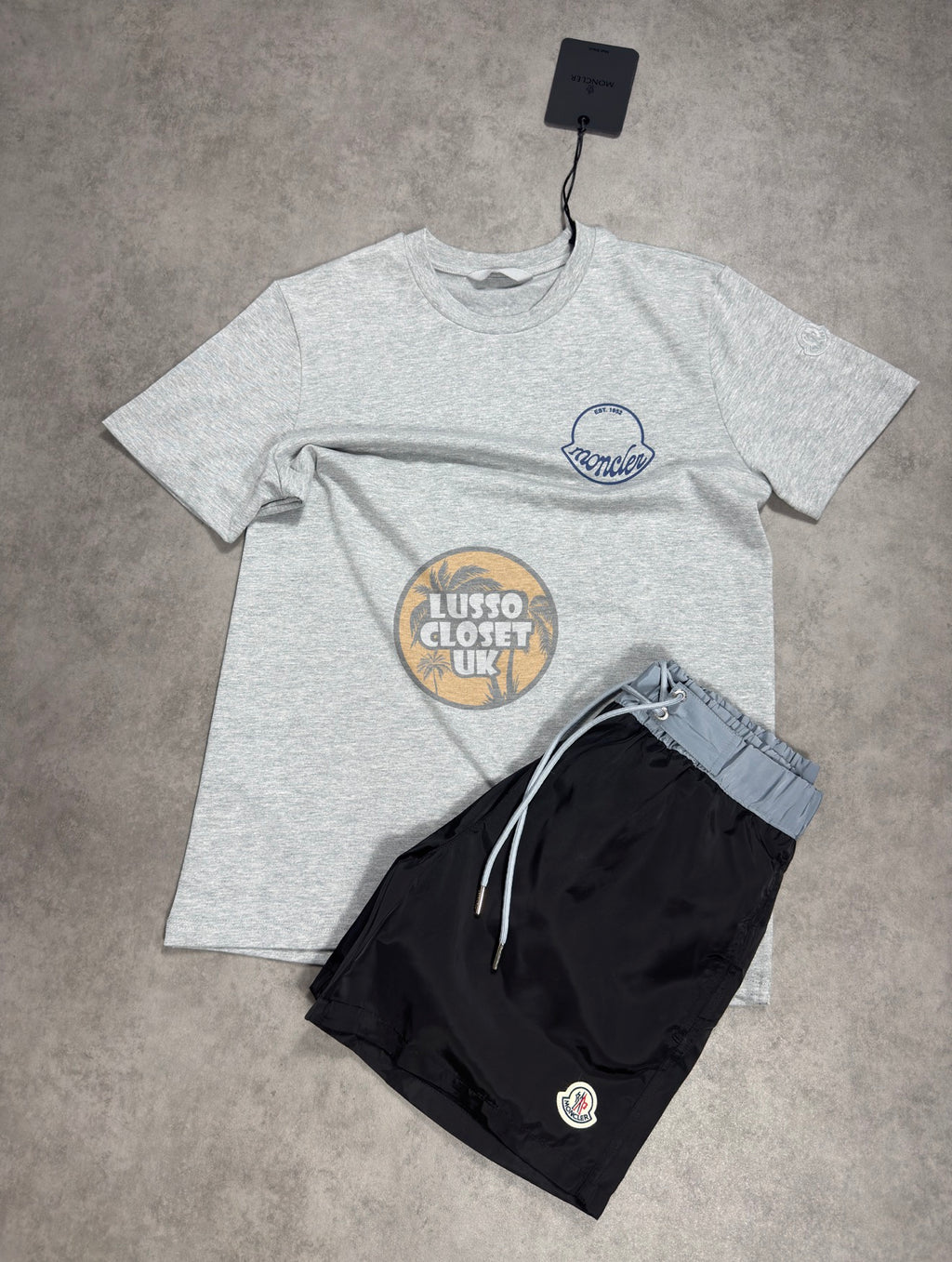 M - Black & Grey Waist Shorts