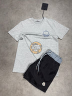 M - Black & Grey Waist Shorts