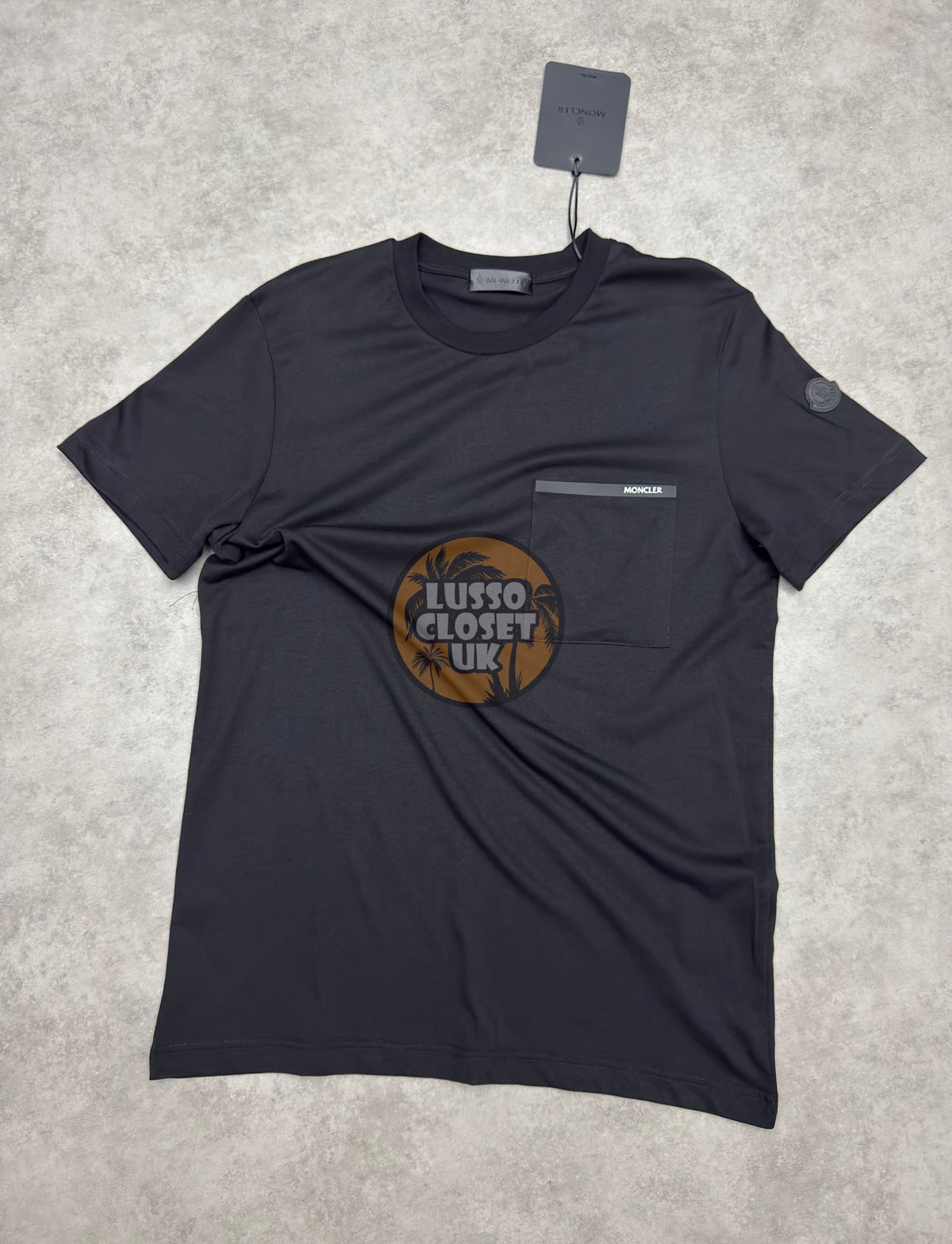 M - Black Chest Strip T Shirt