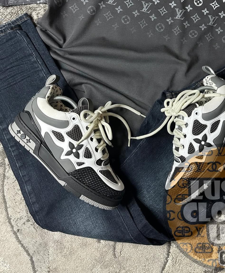 Lou - Dark Grey Skate Trainers