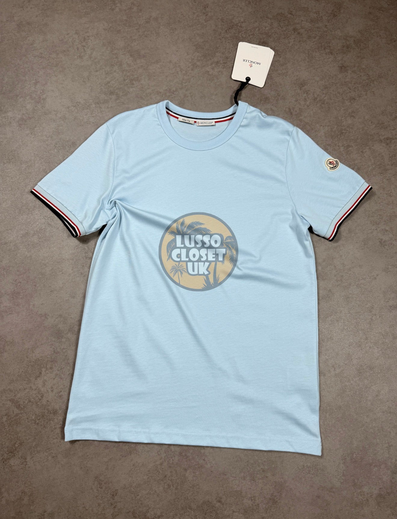 M - Baby Blue Tri Arm T Shirt