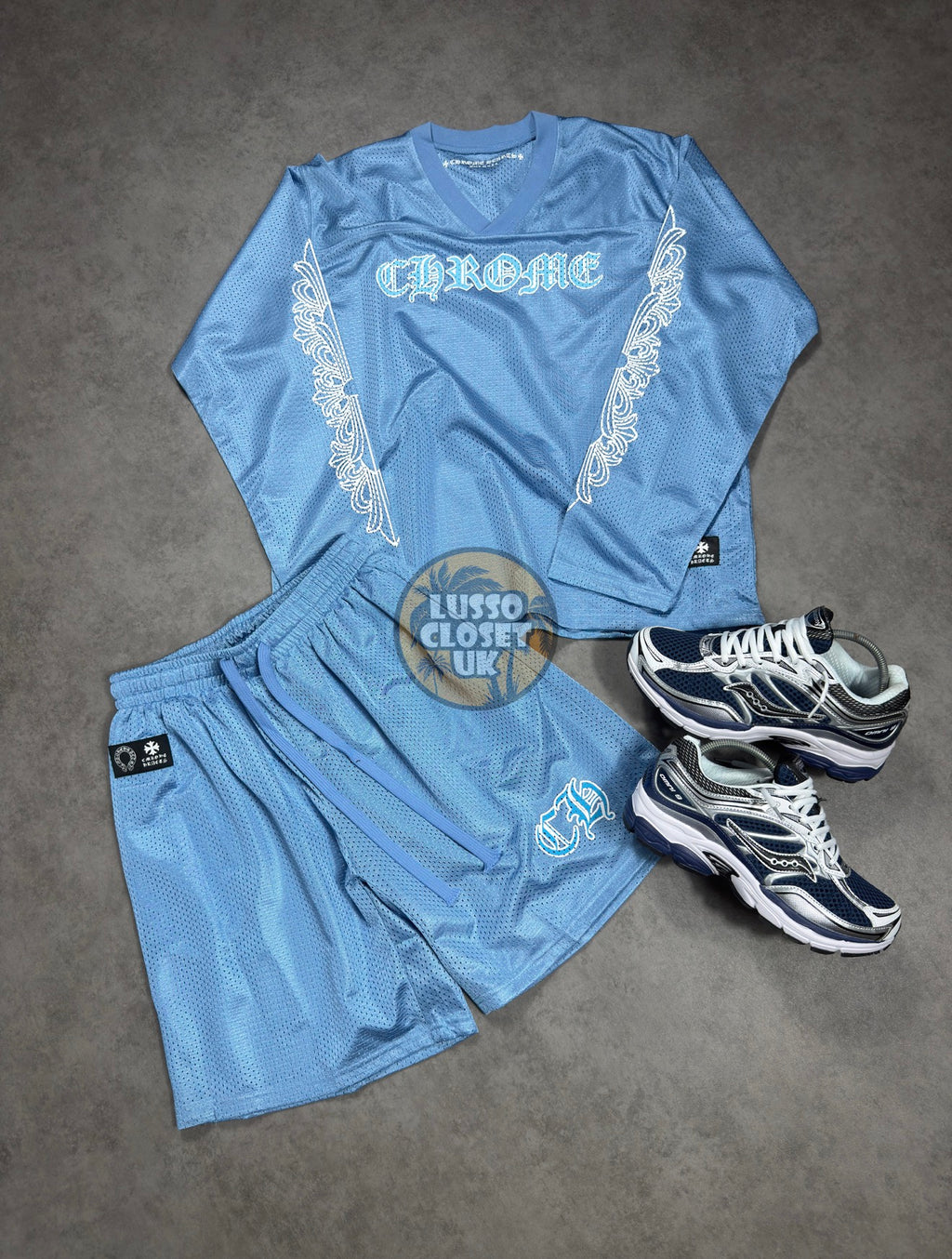 Chrome - Baby Blue Mesh Set
