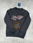 Lou - Black Embroidered Scarf Sweater