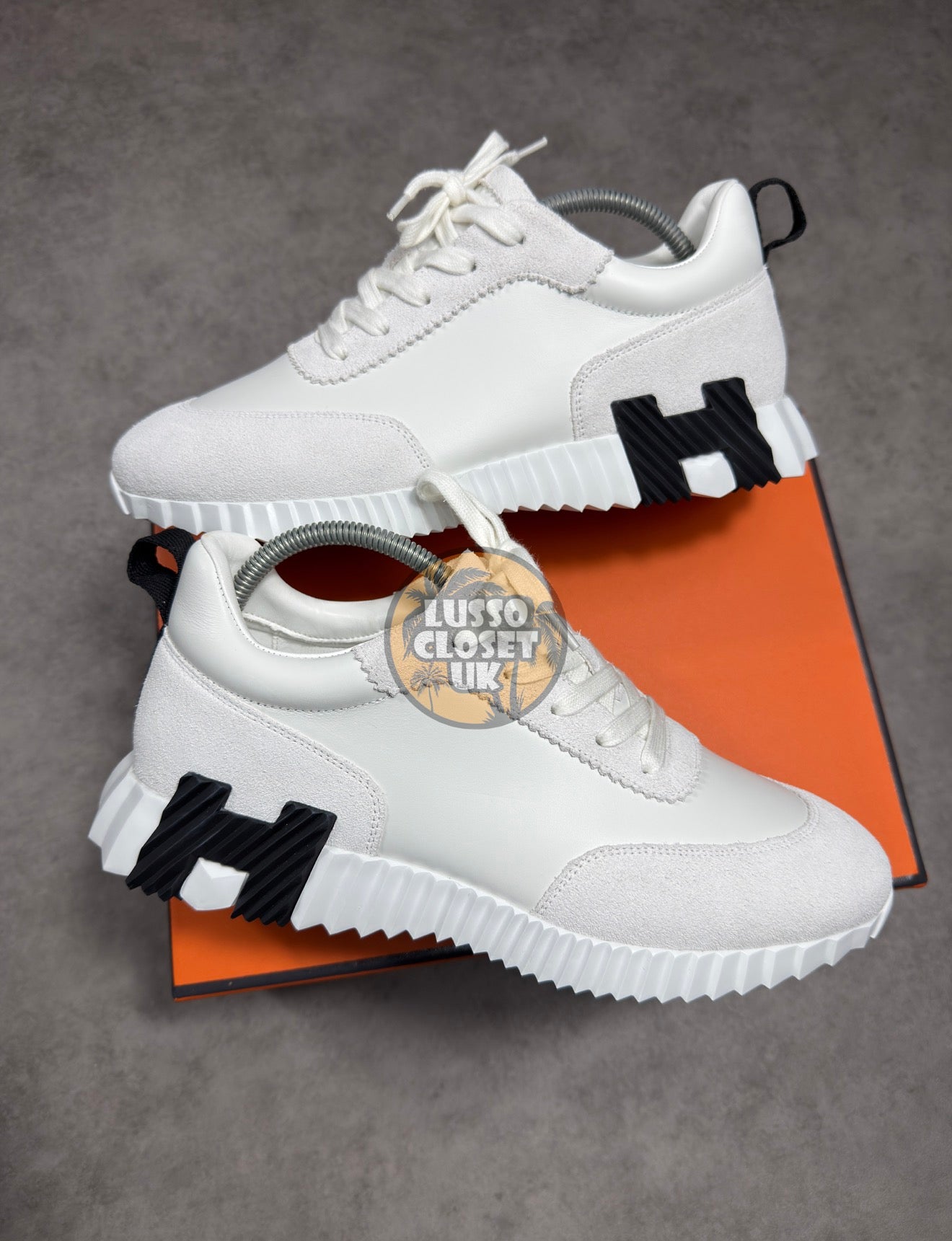 HRMS - White Suede Trainers