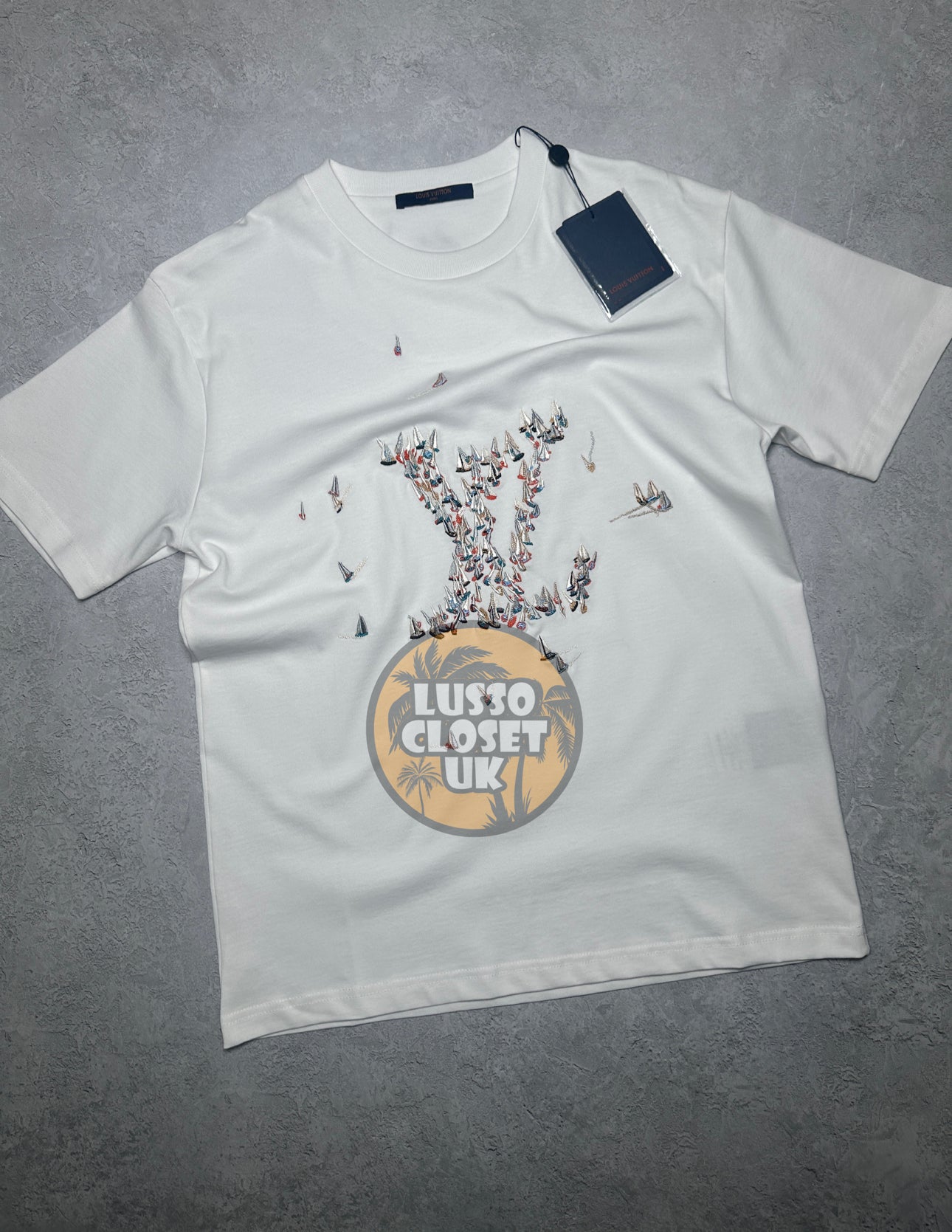 Lou - White Boat T Shirt