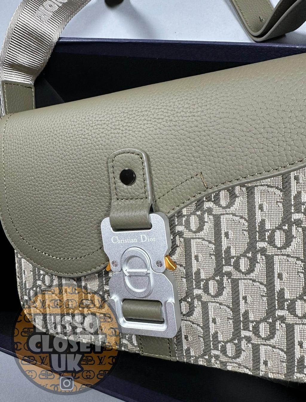 D - Khaki Buckle Bag